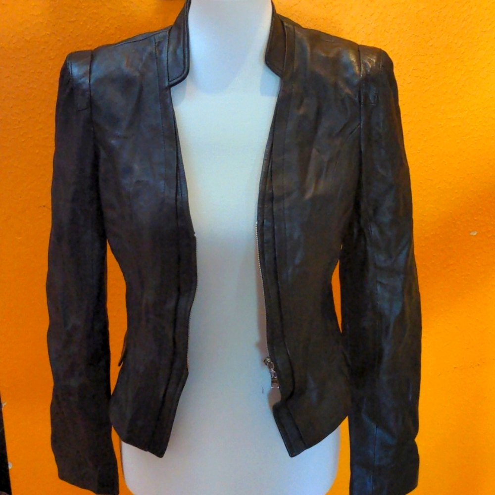 leather blazer